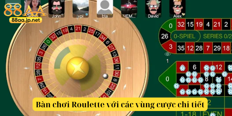 Roulette tại 88AA — Trải nghiệm cược đỉnh cao với luật chơi chuẩn quốc tế 4 Bàn chơi Roulette với các vùng cược chi tiết